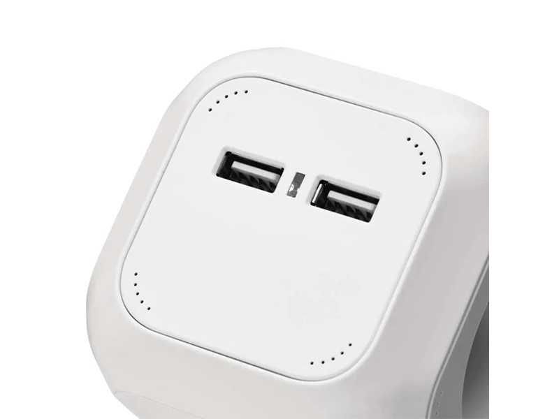 НОВИ! Разклонител куб Emos 4 гнезда 2xUSB 3680W 16A 1.9м с държач