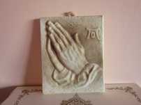 placa ceramica"Maini de rugaciune"Durer handmade Germany"70