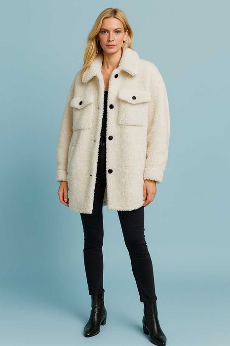 ChatGPT said:

LUCKY BRAND Ново Дамско палто – Размер L – Кремав цвят