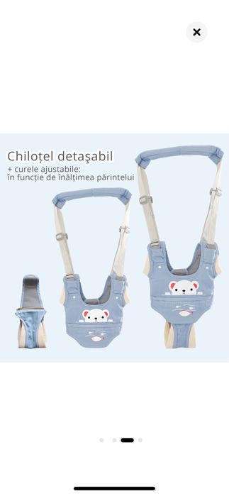 Ham bebe premergator Babysnugg ergonomic, cu suport tip chilot detasab