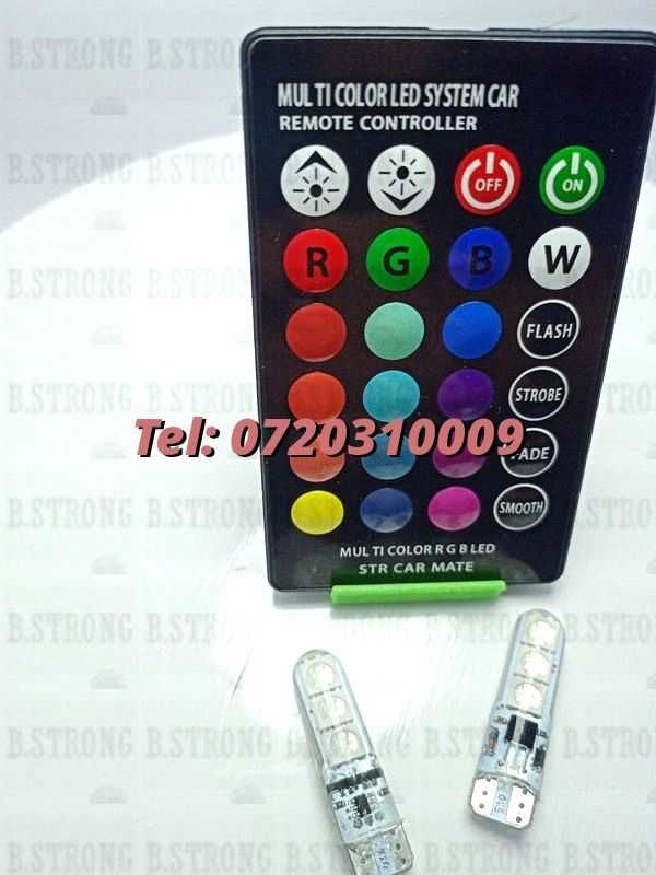 New Pachet Led Rgb T10 Pozitiiplafon Cu Telecomanda