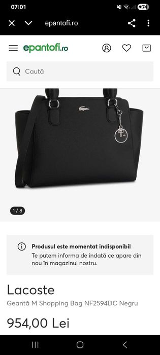 Geanta Lacoste De vânzare