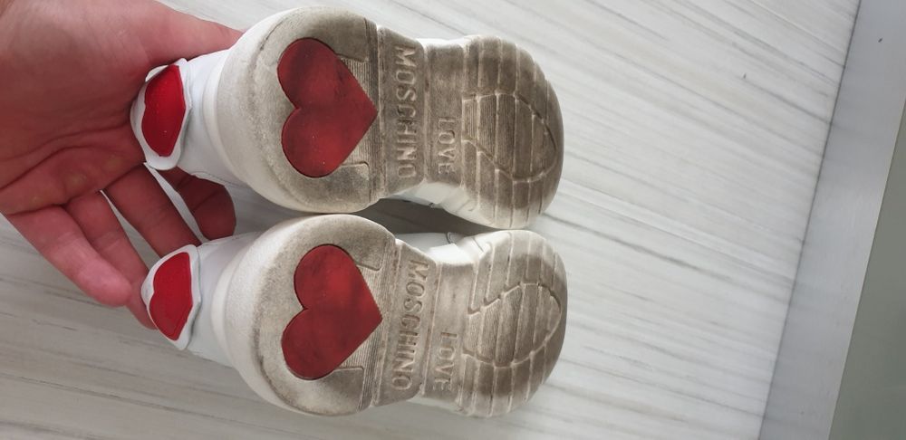 LOVE MOSCHINO Leather Sneakers Size 36- 23см ОРИГИНАЛ! ЕСТ Кожа!