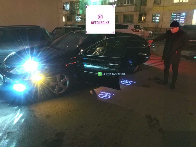 Лексус LX RX ES GX LS подсветка двери логотип авто LED подарок мужчине