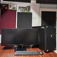 Sistem PC Gaming cu monitor ultrawide 29" i5 9400f RX580 32gb
