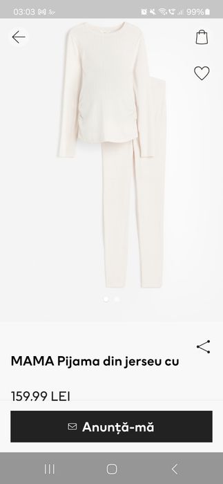 Pijama gravida Mama H&M