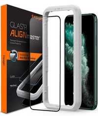 SIGILAT Folie sticla Spigen ALM Glass FC iPhone 11 Pro Max pret neg