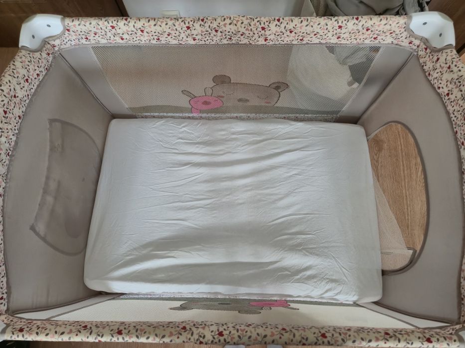 Patut Krausman Beige Pink Luxury, 2 nivele, Bej