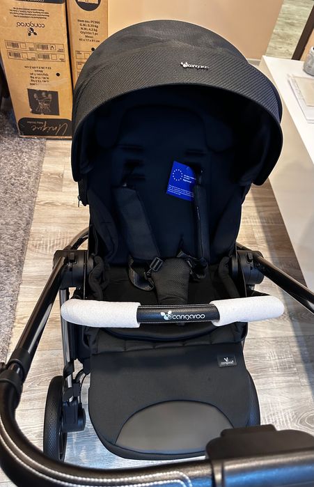 НОВА НЕИЗПОЛЗВАНА количка 3 в 1 Cangaroo - Unique, Carbon Black