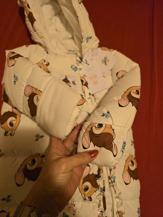 Combinezon iarnă Primark, Disney, Bambi, marimea 80 (9-12 luni). Nou
