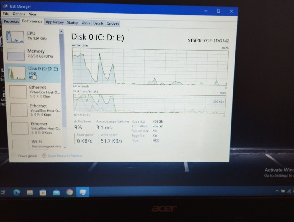 Acer intel (R) Celeron (R)