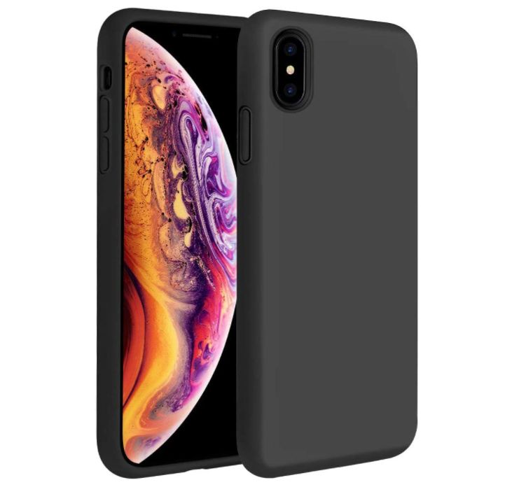 Черен силиконов калъф за iPhone 12/mini/11/Pro/Max/X/XR/XS/Max/8/Plus