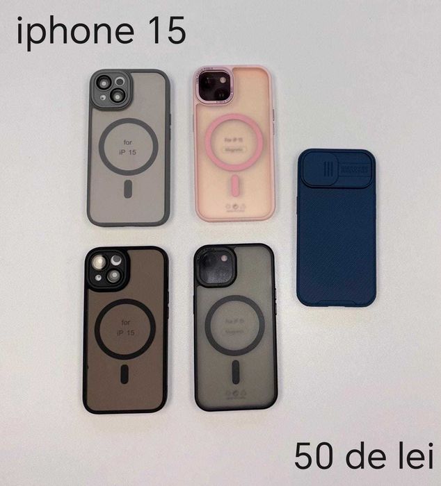 Huse, Folii, Cabluri iPhone 15 - Montaj gratuit folie