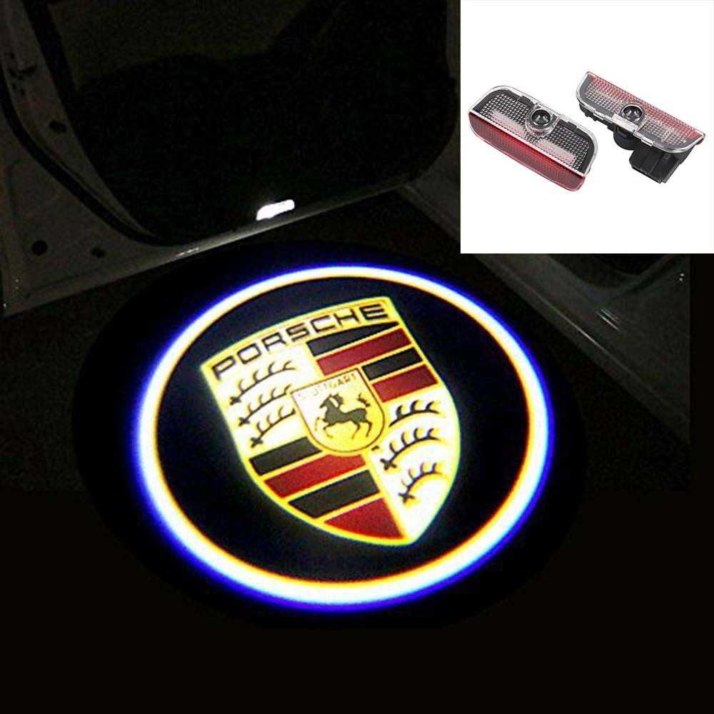 Set 2 Holograme Proiectoare Logo LED dedicate Portiere Porsche