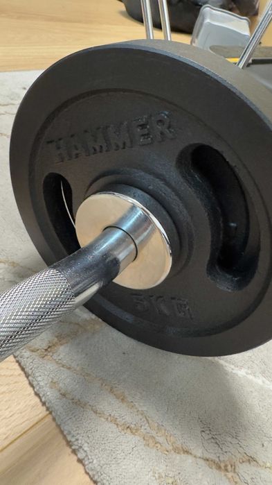 Bancă Pliabilă Fitness + Bară Z Olimpică + 4 Discuri Olimpice (15kg)