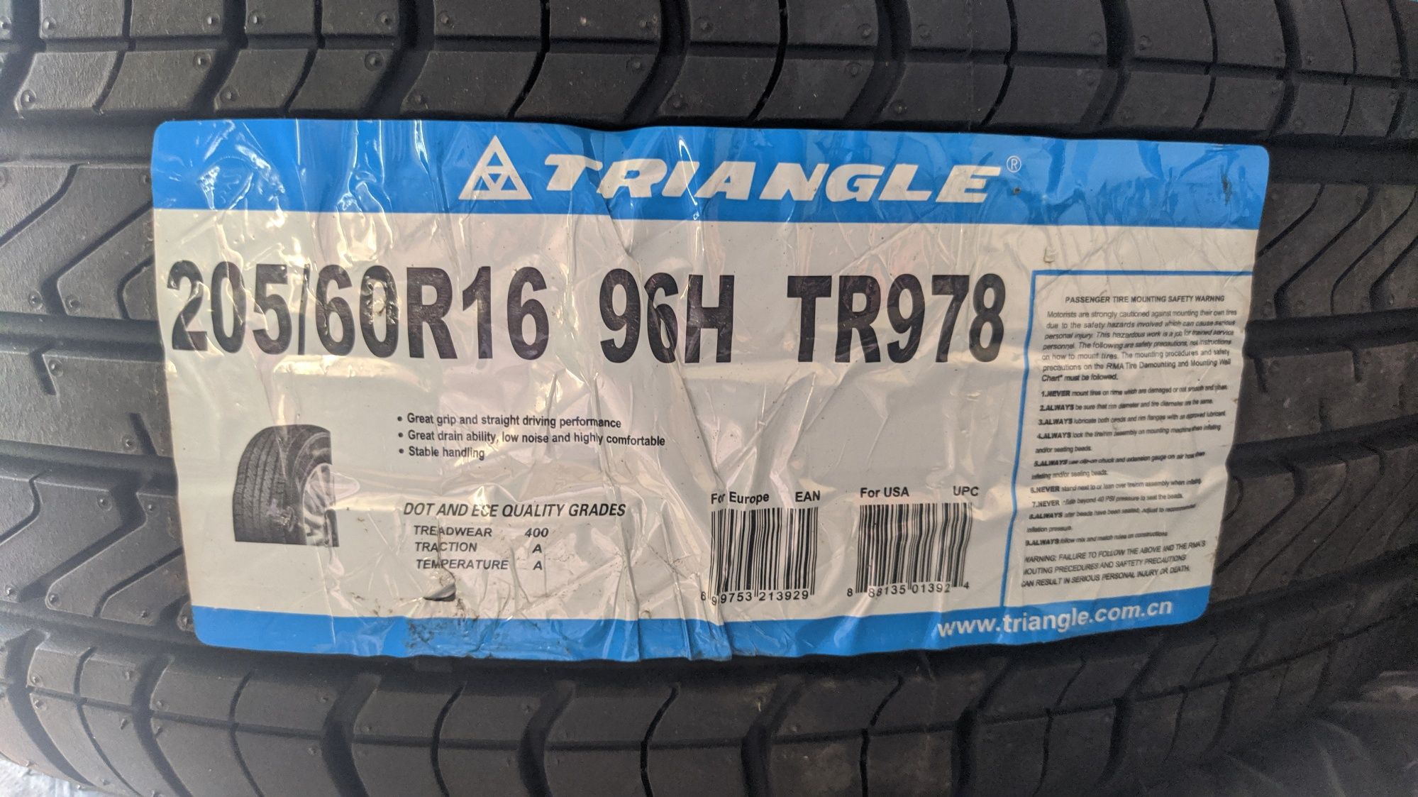 205/60R16 Triangle TR978