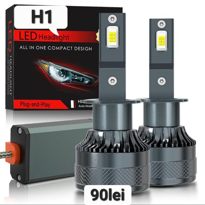 Becuri LED H1 Canbus 30000LM set 2buc