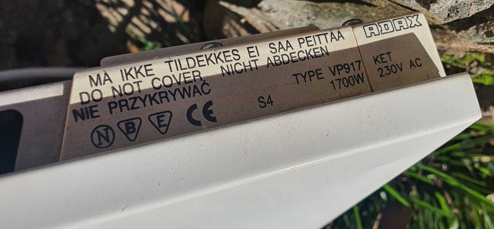 Конвектор Adax Standard VP 917 KET, 1700W, Електронен термостат