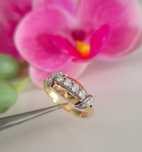 Inel din aur de 14K cu diamante naturale