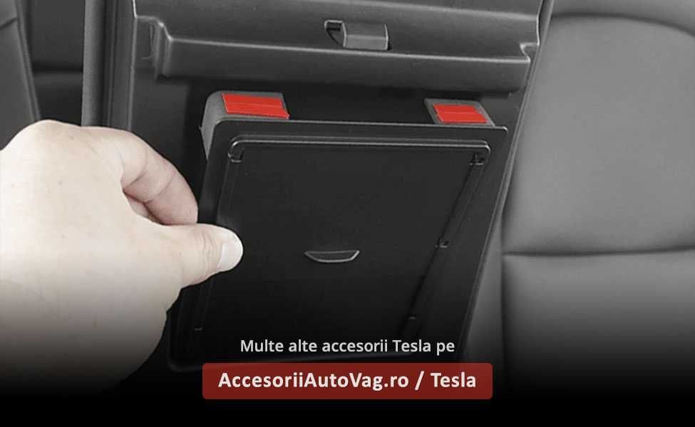 Cutie depozitare ascunsa sub cotiera - Tesla Model 3 / Y