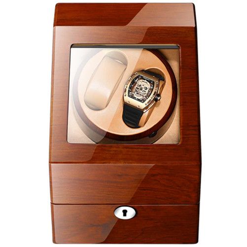 Cutie intors ceasuri automatice iUni, Watch Winder 2 + 3 Auriu-Crem