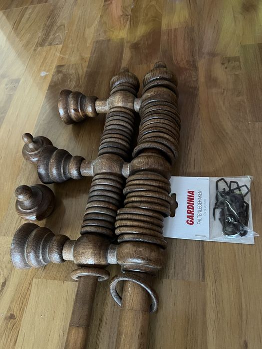 Корниз дървен двоен