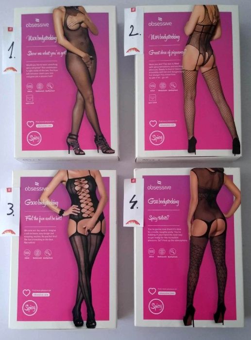 Lenjerie sexy Obsessive bodystocking, diferite modele.