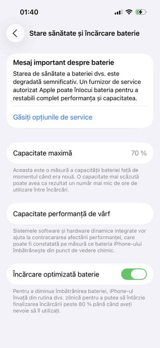 Vand IPhone 14 pro de 128gb sanatate baterie 70