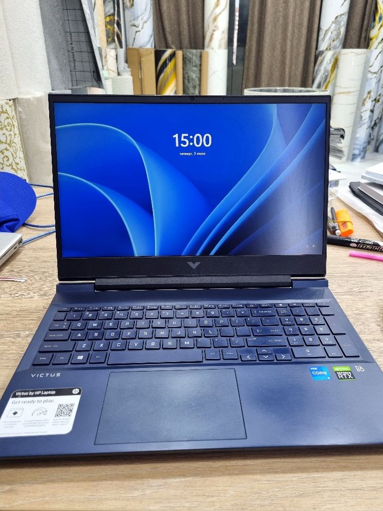 Hp victus 15.6 inch, 8/256Gb, RTX 3050