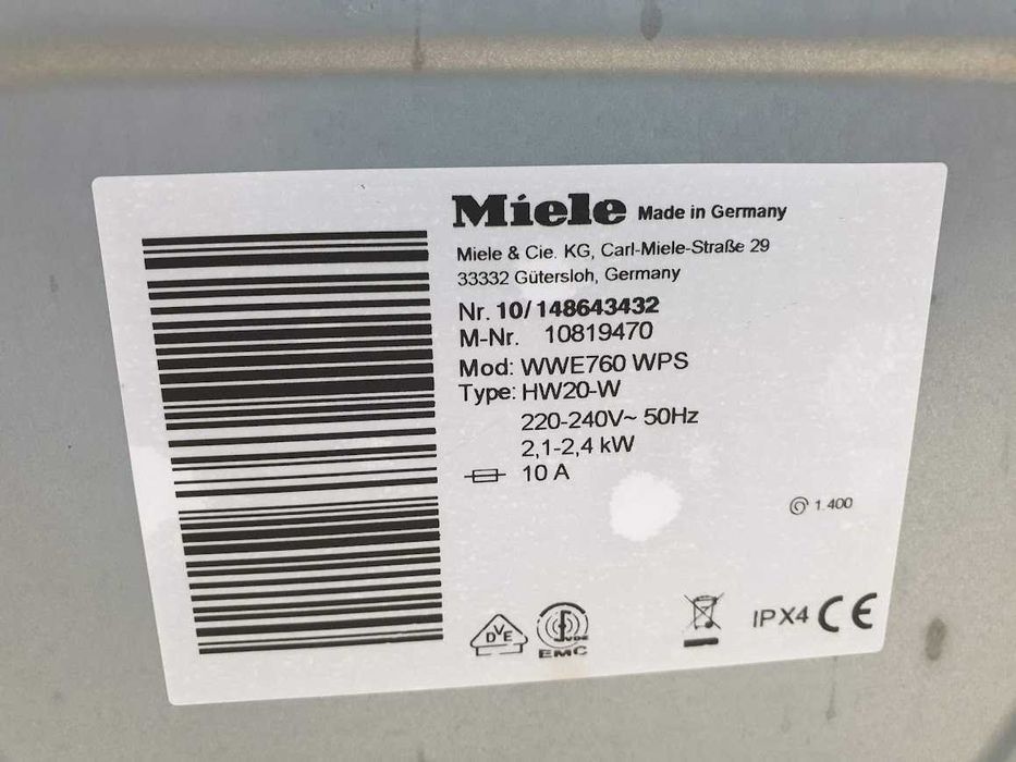 Miele 1600rpm Wi-Fi TwinDos Подсветка Пералня Миеле 12м Гаранция