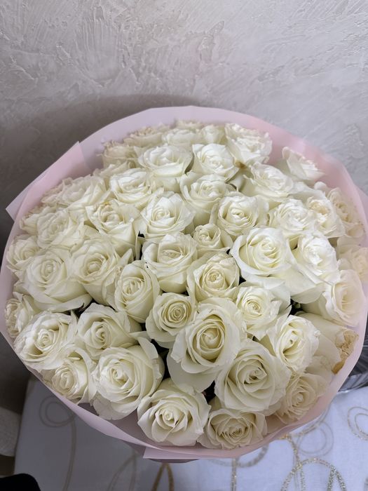 Цветы роза 51 штук голладнские