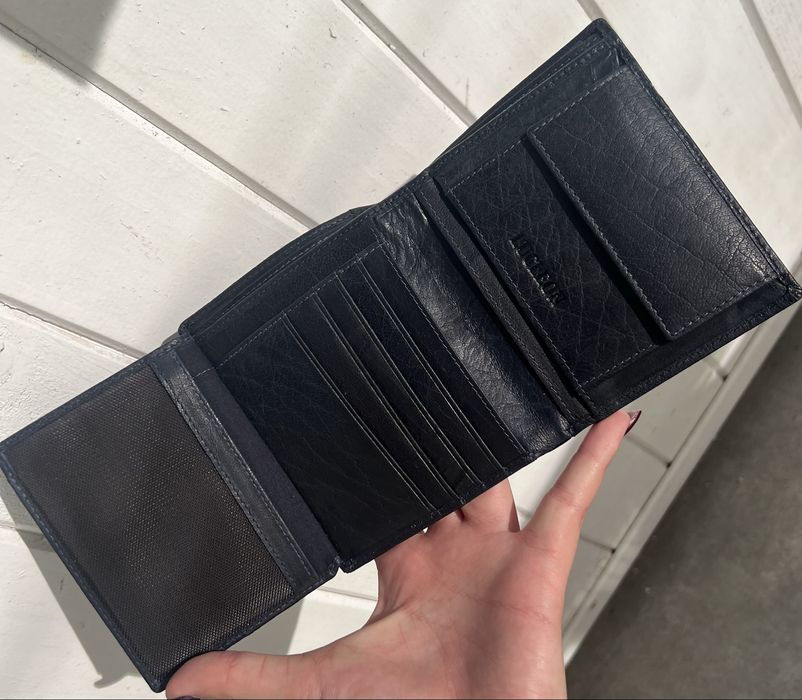 Мъжки кожен портфейл , тъмносин, с RFID защита Montreal LUCLEON