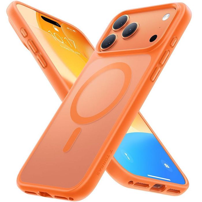 Калъф torras guardian magnetic series за iphone 17 pro в оранжев цвят