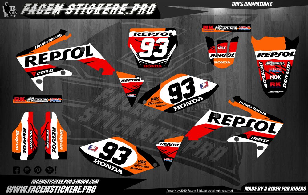Stickere Grafice Enduro Cross atv ktm husqvarna honda yamaha