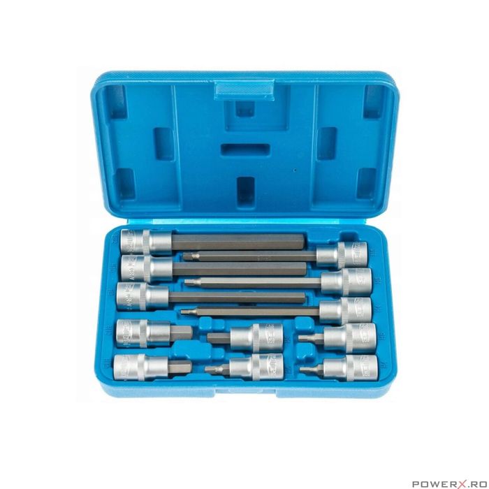 Trusa biti, imbus, hexagon, 1/2", 12 piese, Satra