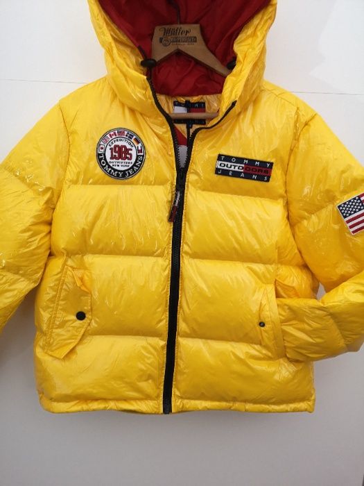 Tommy Hilfiger Jeans Outdoors Expedition Geaca puf Puffer galbena noua