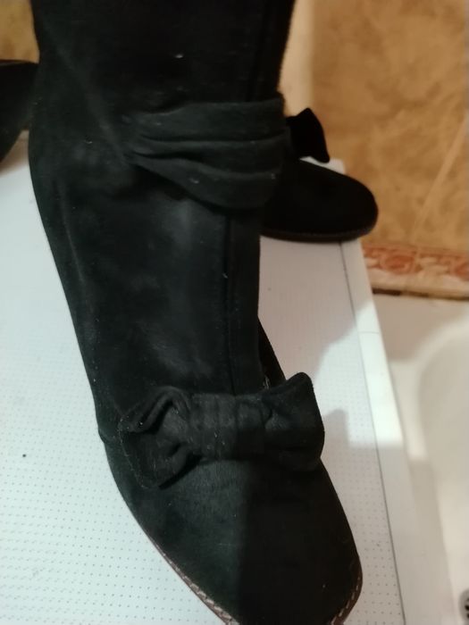 Сапоги  замшевые