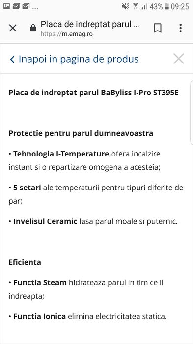 Placa păr BaByliss