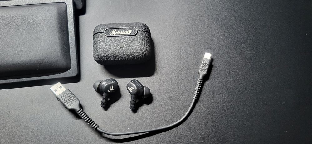 Casti Marshall MOTIF A.N.C. Bluetooth Earphones, wireless, Negru