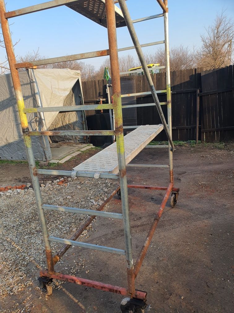 Schela metalica italiana 10lei/mp schela mobila cu roti scule construc