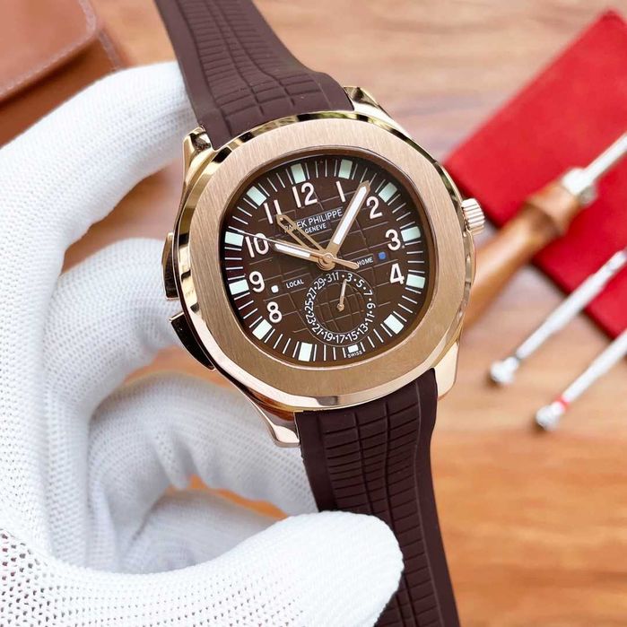 Ceas de bărbați automat Patek Philippe Aquanaut Dual Time