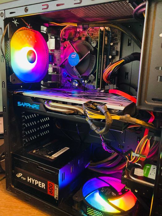 Геймърски Intel I7 3770s,RX 580 4GB,16GB RAM,128 GB SSD+1TB HDD WIFI