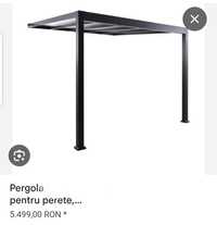 Pergola de perete 300x300x268 cm,gri antracit