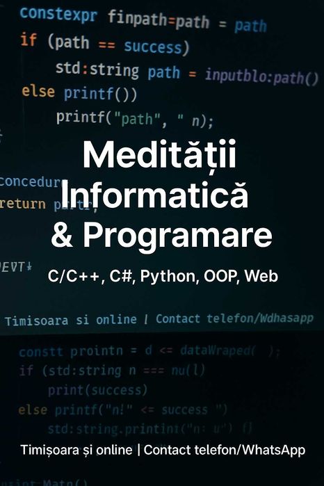 Meditații Matematică și Informatică – Timișoara și Online
