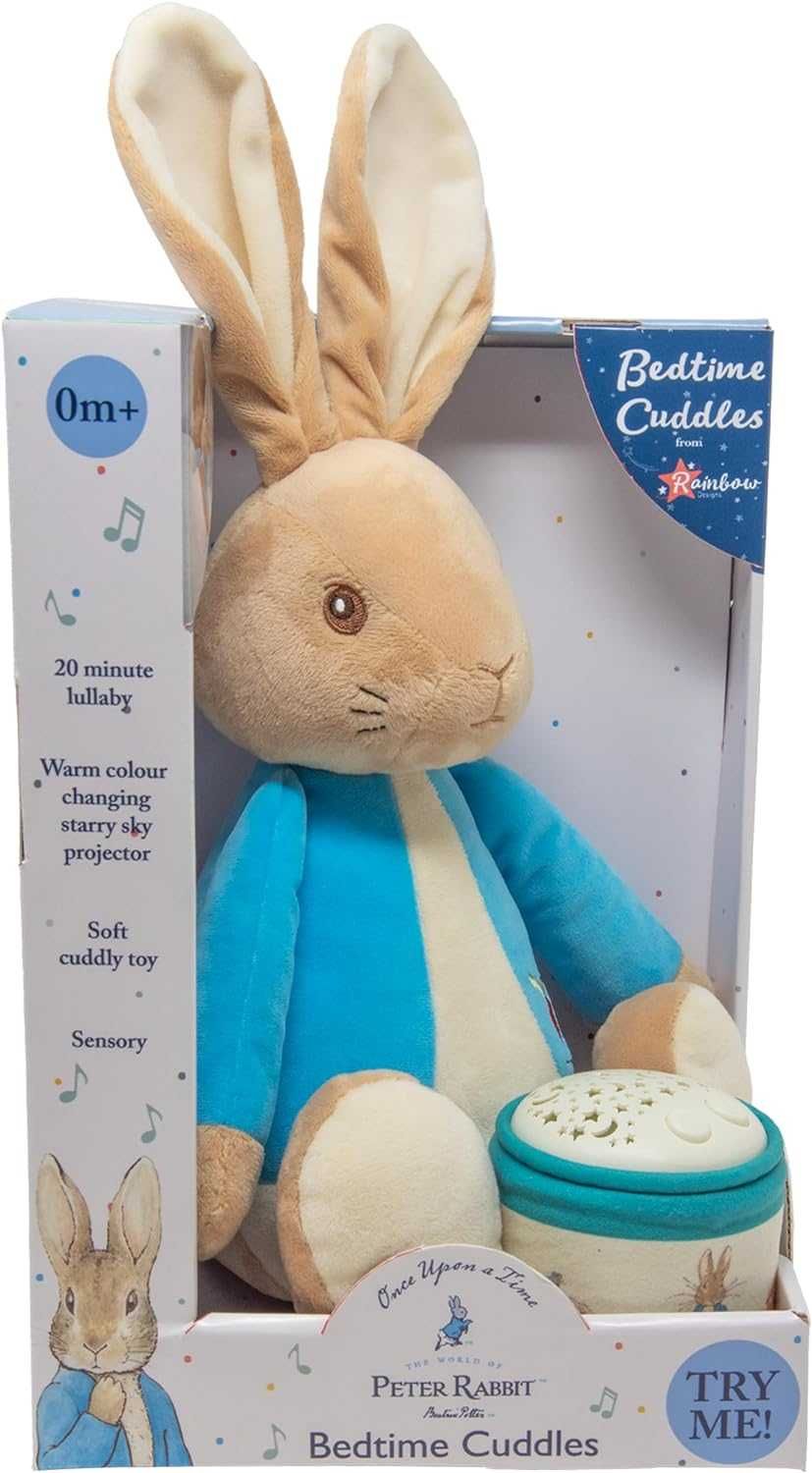 Peter Rabbit - мека играчка с класически герои със звездно нощно небе