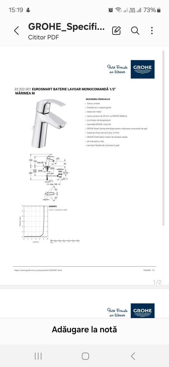 Pachet baterii baie 3 in 1 Grohe Eurosmart