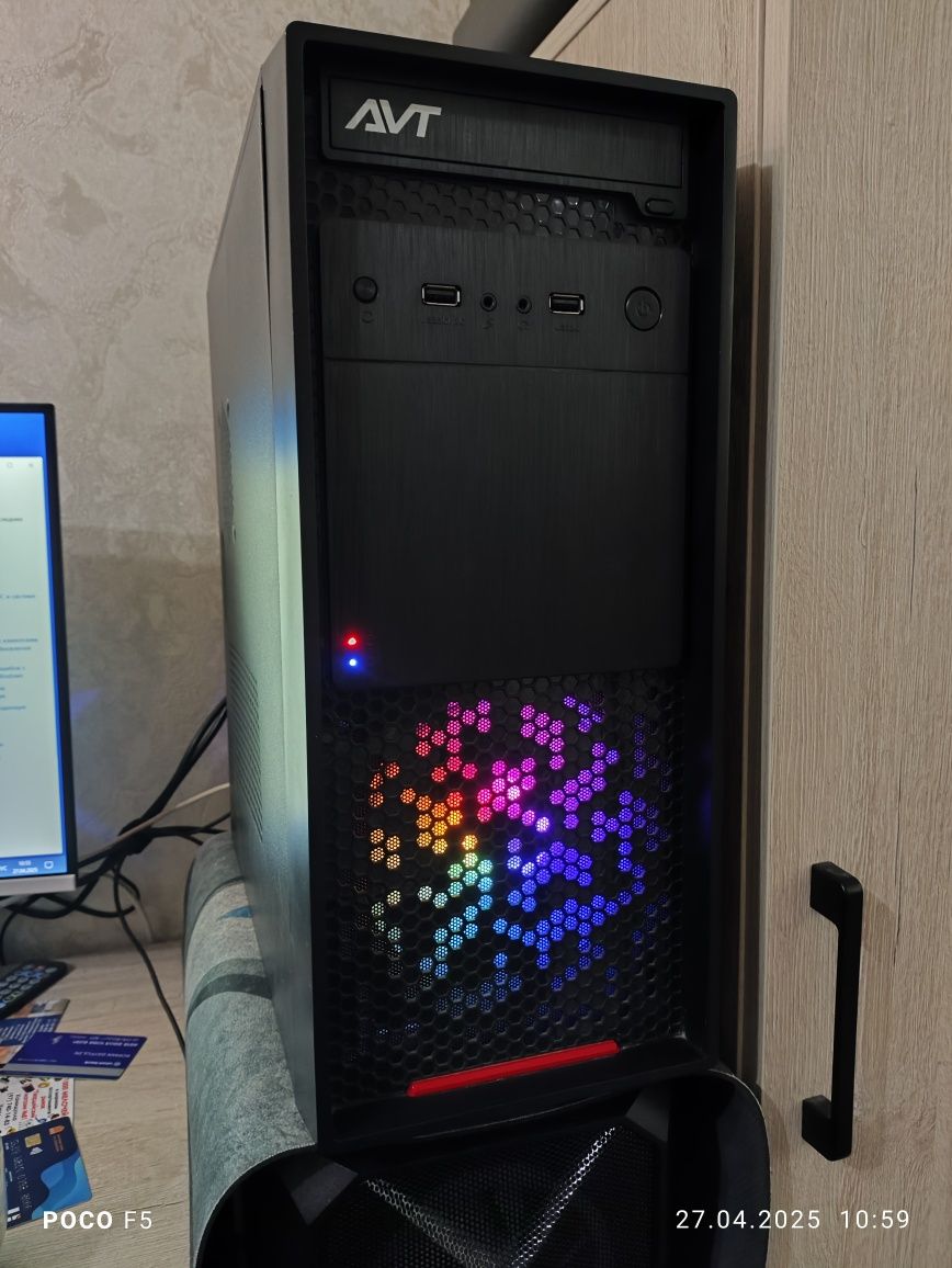 Отличный игровой компьютер (кейс) DDR4,12gb,SSD,HDD,VideoDDR5 3gb