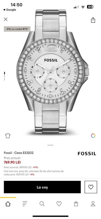 Ceas Fossil de dama elegant s rafinat