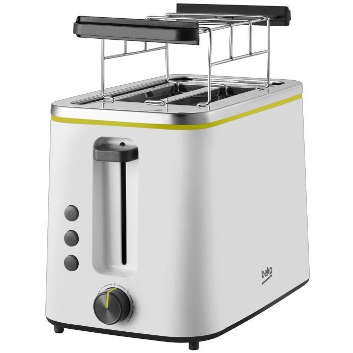 Prajitor de paine Beko Foodster TAM4321W, 800 W, 2 felii, Alb