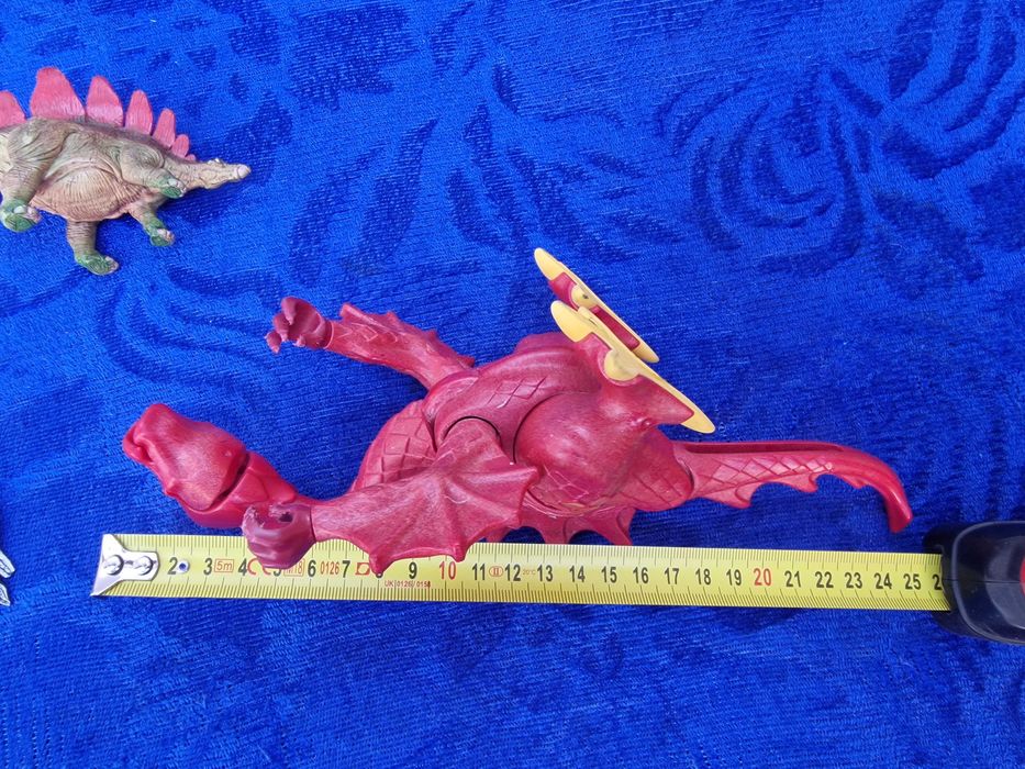 Set 7 figurine dinozauri, Plastic, Multicolor, jucarii copii